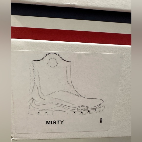 Moncler Misty Rain Boots. Black. Sz. 8. New with Box - Picture 9 of 14